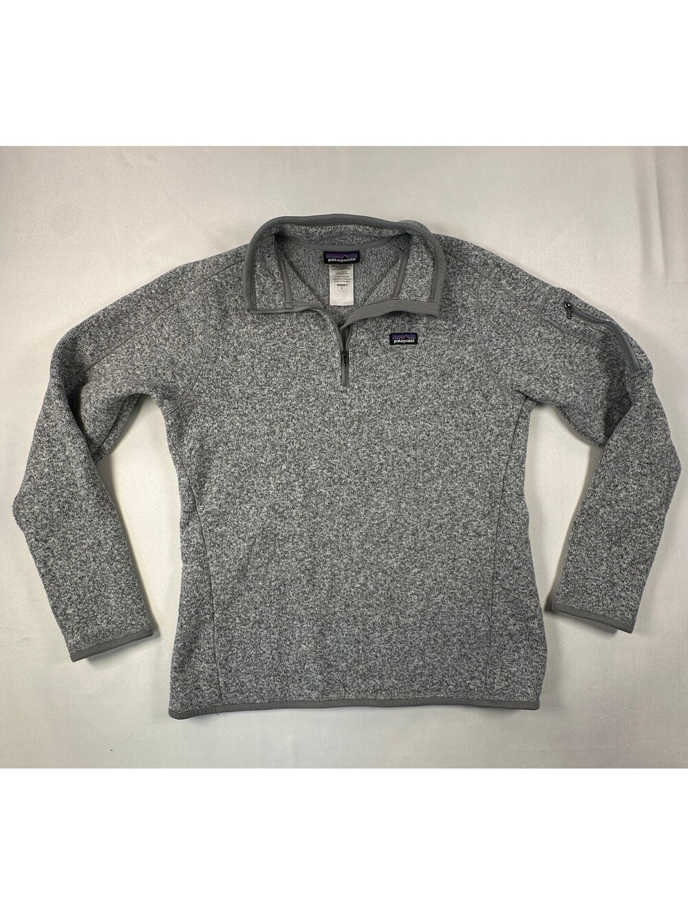 Patagonia Better Sweater 1/4 Zip Fleece Pullover Women's Large Heather Grey